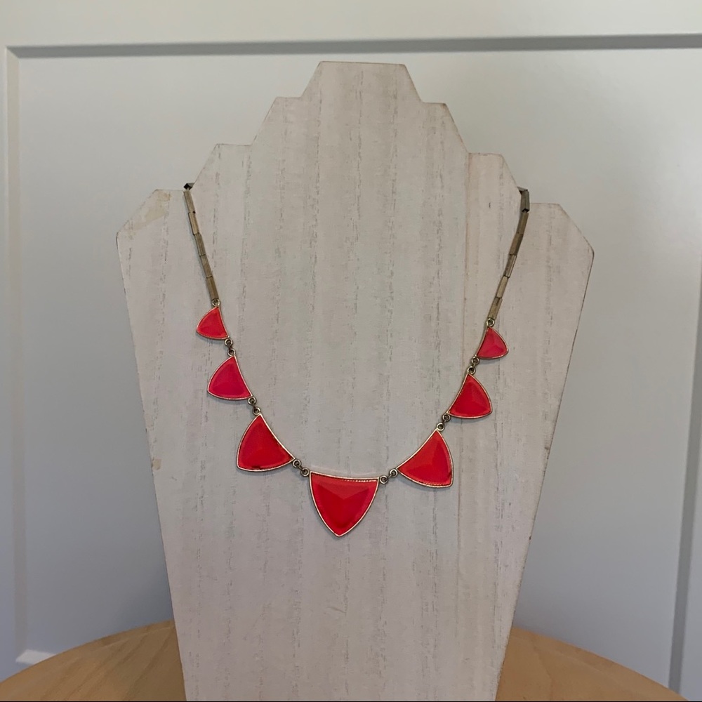 2010s Pink Resin Statement Necklace